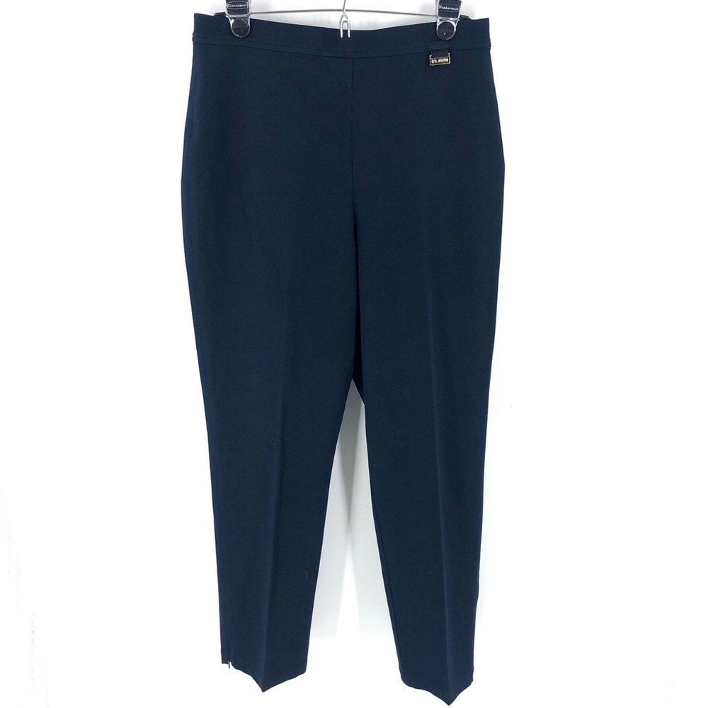 St John Sport Pants Womens 8 High Rise Ankle Zip Stretch Old Money Luxury